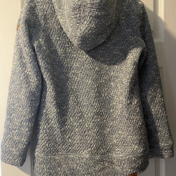 Roxy Womens Doe Zip-Up Hoodie Sweatshirt in Blue - Picture 2 of 7